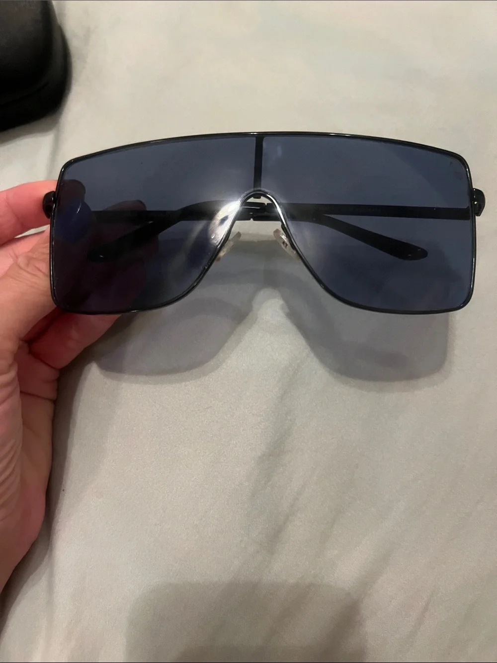 Oversized Y2K Shield sunglasses